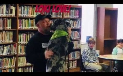 Using dogs to engage with students